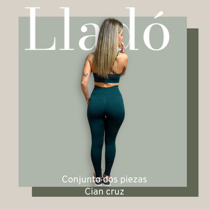 conjunto dos piezas cian cruz