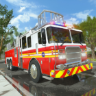 Fire Truck Firefighter Squad Logo
