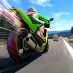 Traffic Bike Rush Driving City Logo